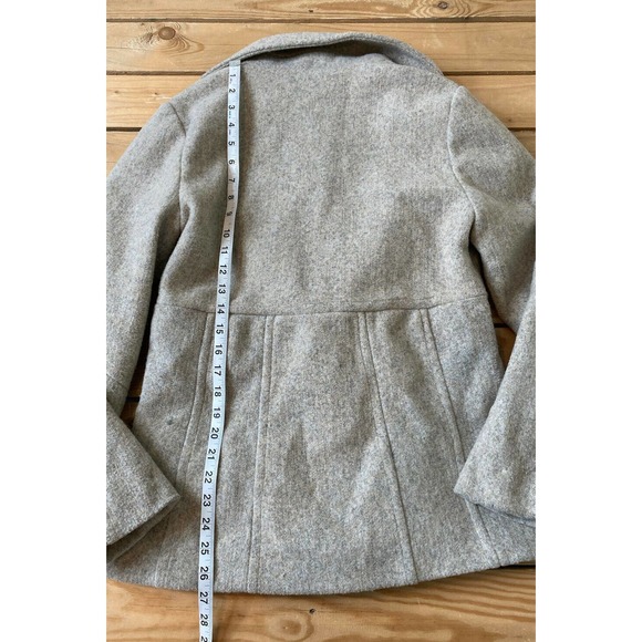 MONTANACO Natural Tan Button Up Pea Coat Small - Picture 7 of 11